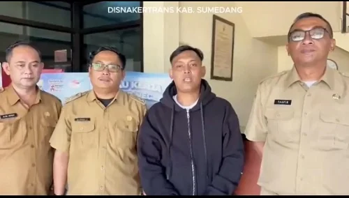 Ujang Korban Online Scam Kamboja Bisa Pulang ke Sumedang.Dok-Diskominfosanditik Sumedang