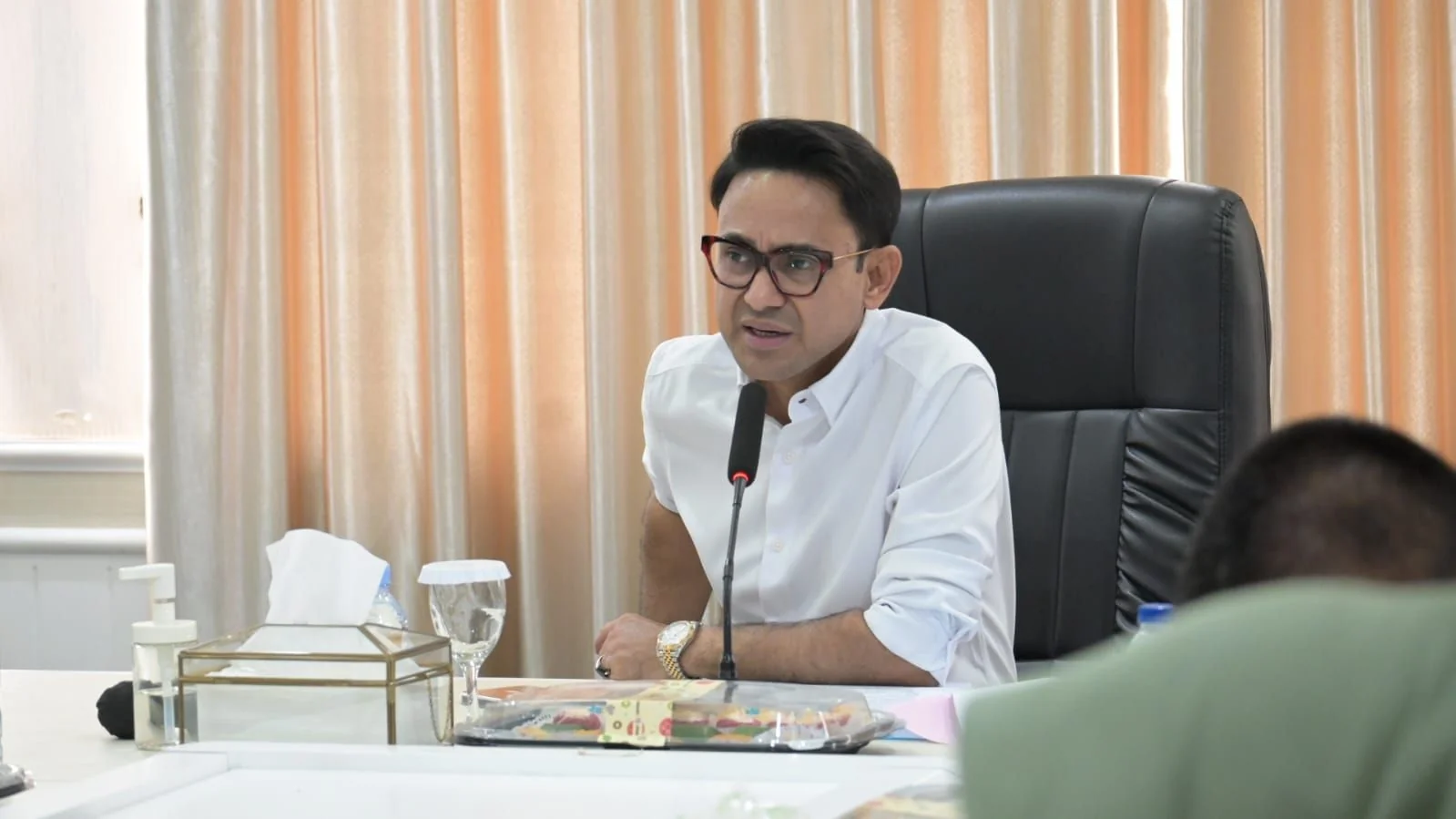 Wakil Bupati Cianjur, Abi Ramzi, memimpin rapat koordinasi.Ist