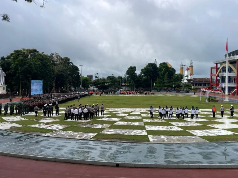 Polres Sukabumi Kota menggelar Apel Gelar Pasukan Operasi Kepolisian Terpusat “Lilin Lodaya”.Ist