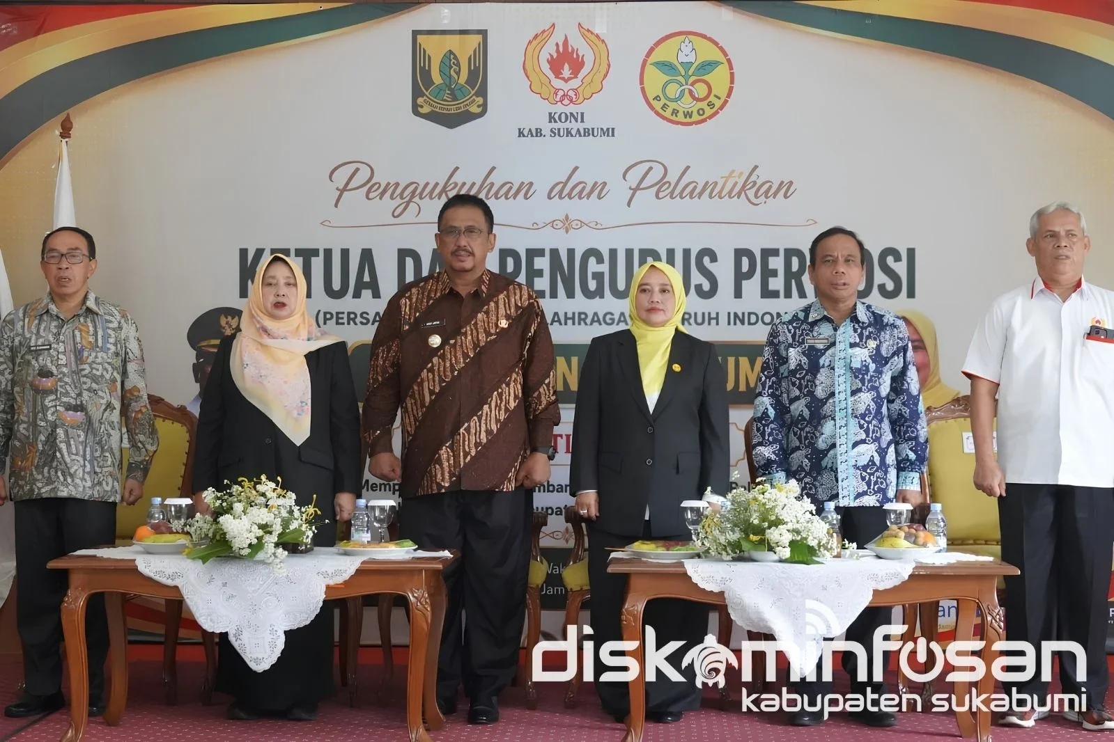 Bupati Sukabumi Asep Japar, Sekretaris Daerah Kabupaten Sukabumi Ade Suryaman, serta sejumlah kepala perangkat daerah.Dok- Bid IKP/Diskominfosan