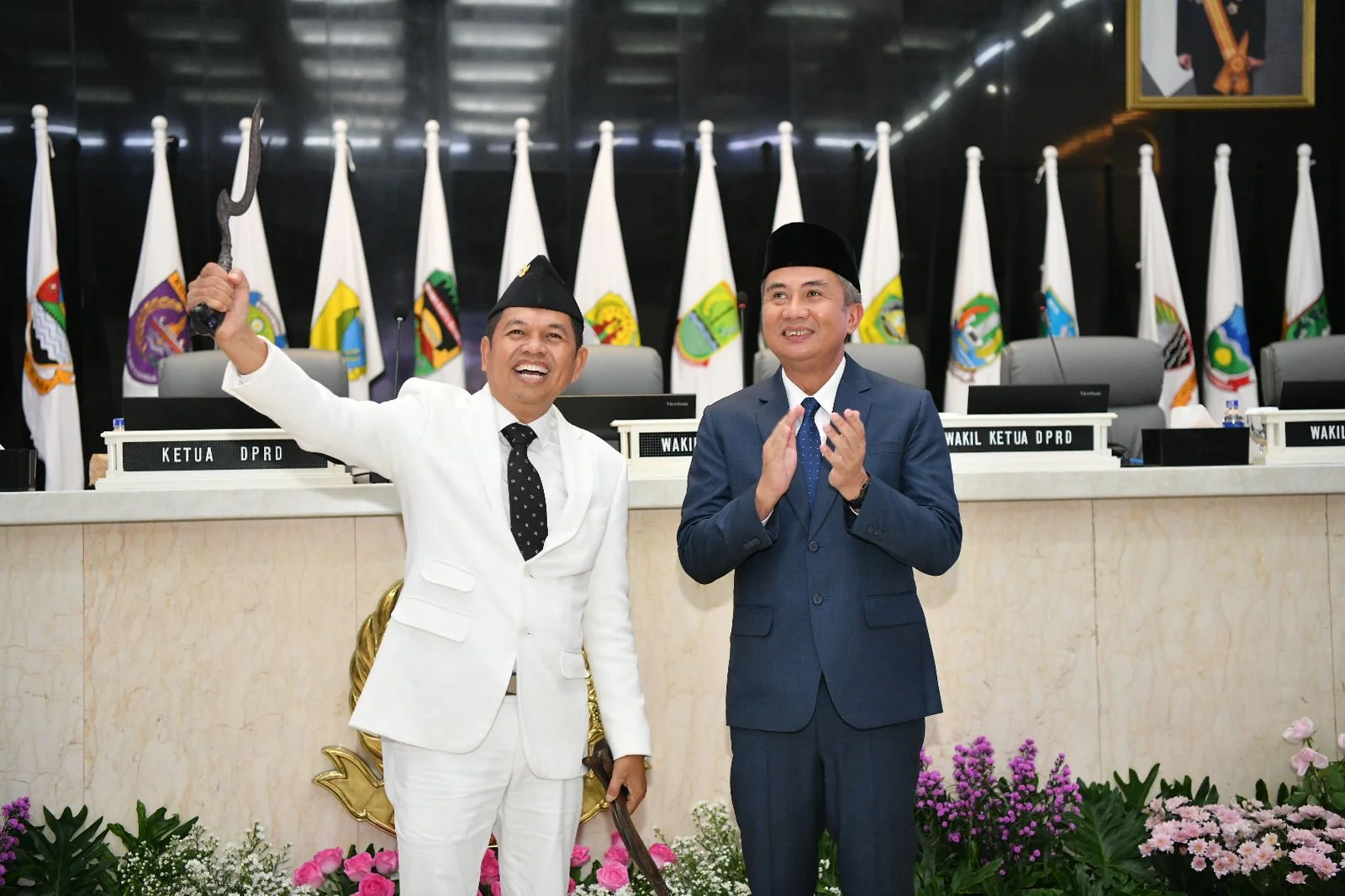 Gubernur Jabar, Dedi Mulyadi, saat sertijab di Kota Bandung, Jumat, 21 Februari 2025.