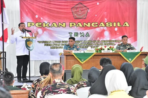 Bupati Sumedang Dony Ahmad Munir menghadiri Pekan Pancasila TNI Kodim 0610/Sumedang di Aula Pandawa Kodim 0610/Sumedang.Dok-Diskominfosanditik Sumedang