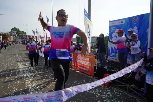 Peserta lomba lari Lakeside Run Jatigede 10K di Jalang Prabu Aji Putih, Jalan Lingkat Utara Jatigede.Ist