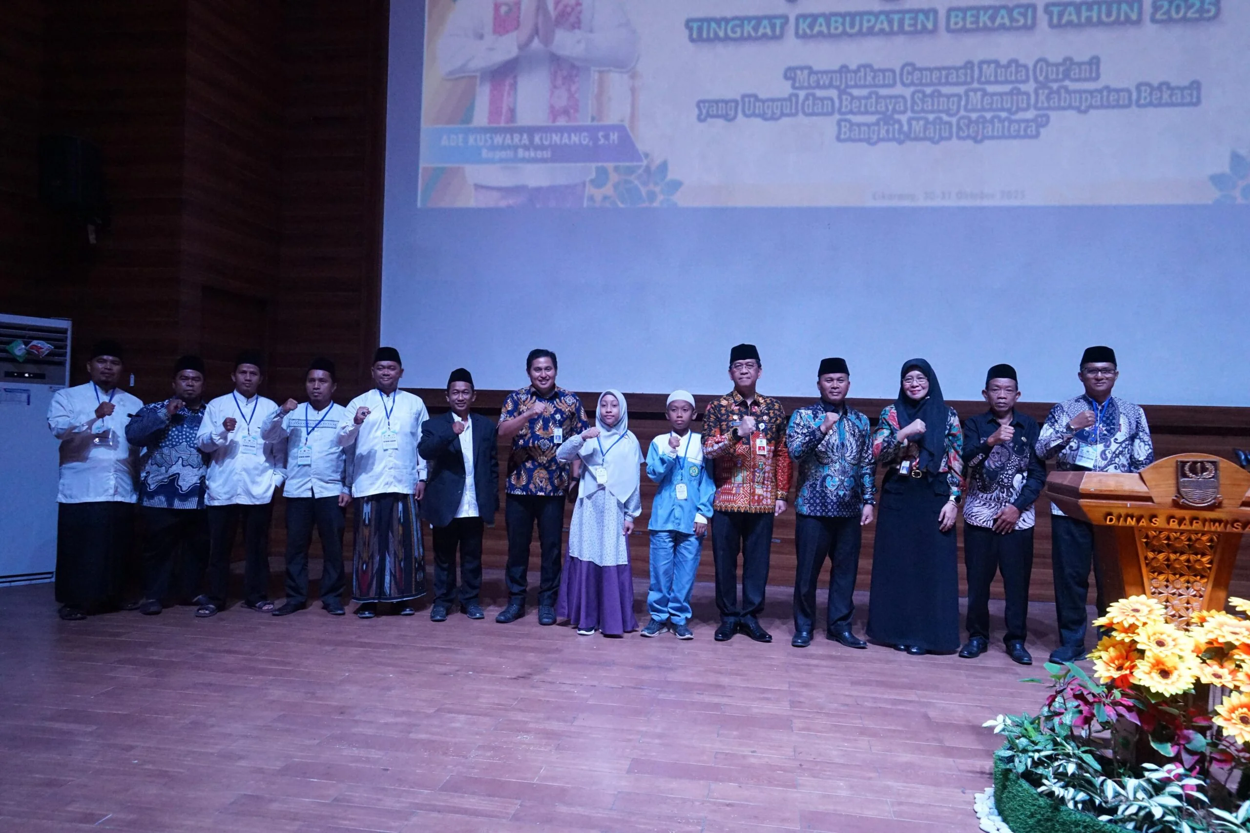 Asisten Daerah (Asda) I Kabupaten Bekasi, Hudaya, dalam acara penyelenggaraan MTQ .Ist