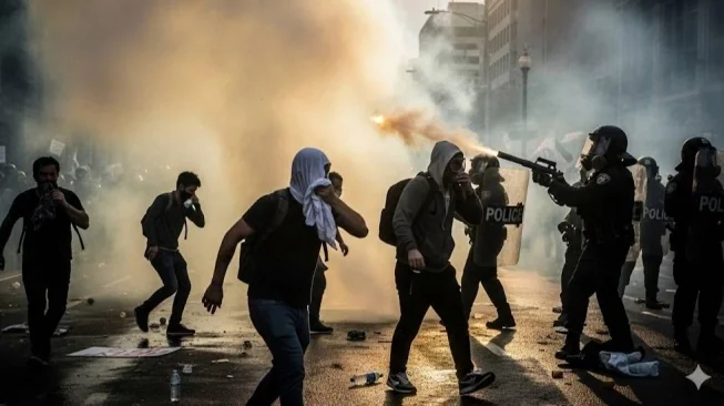Di hadapan Kapolda Jabar, Mahasiswa Unisba Kritik Tindakan Polisi Tembak Gas Air Mata ke Kampus