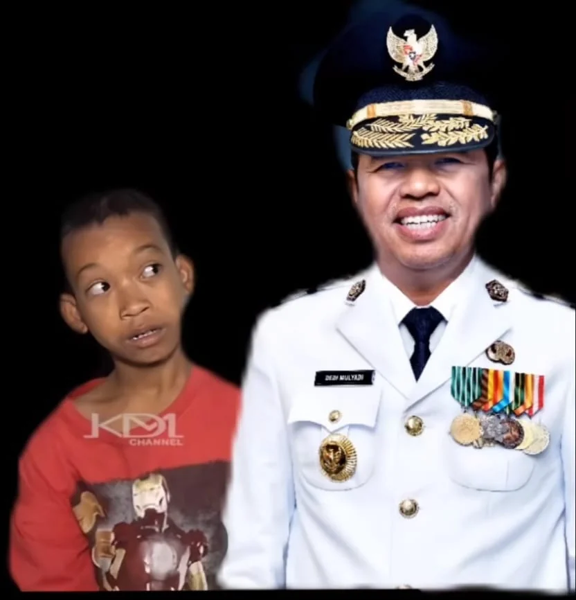 Gubernur Jabar,Dedi Mulyadi bersama Egi.Ist
