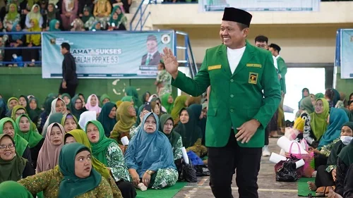 Bupati Sumedang Dony Ahmad Munir menghadiri peringatan hari lahir (Harlah) ke-53  Partai Persatuan Pembangunan.Dok-Diskominfosanditik Sumedang
