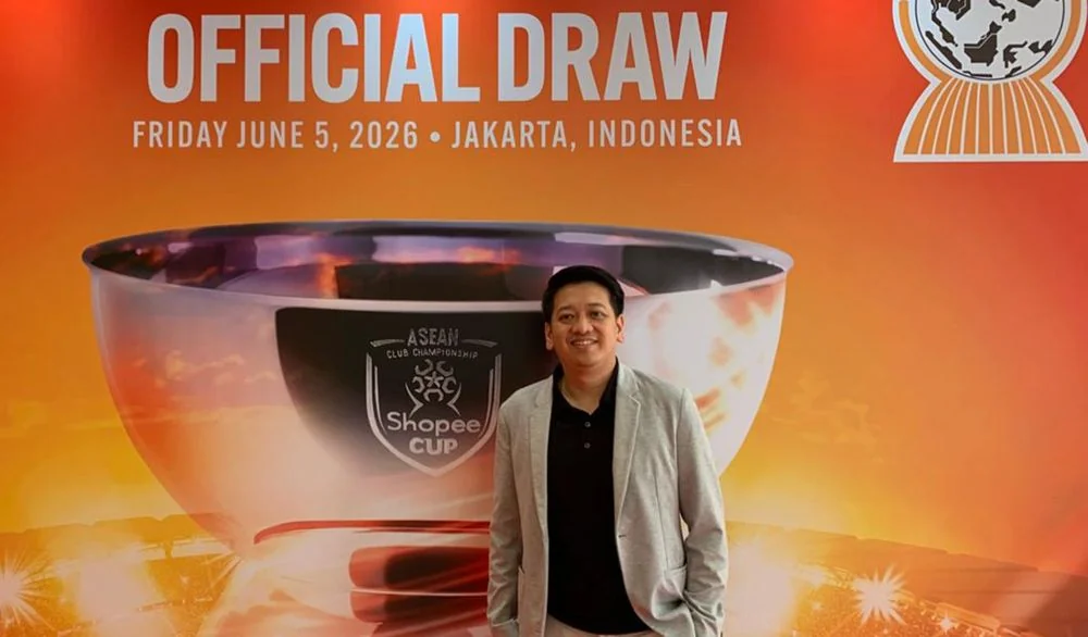 Deputy CEO PT PERSIB Bandung Bermartabat (PBB), Adhitia Putra Herawan menyambut antusias hasil undian yang menempatkan Pangeran Biru di Grup B ASEAN Club Championships 2026/2027.Dok-Persib Bandung