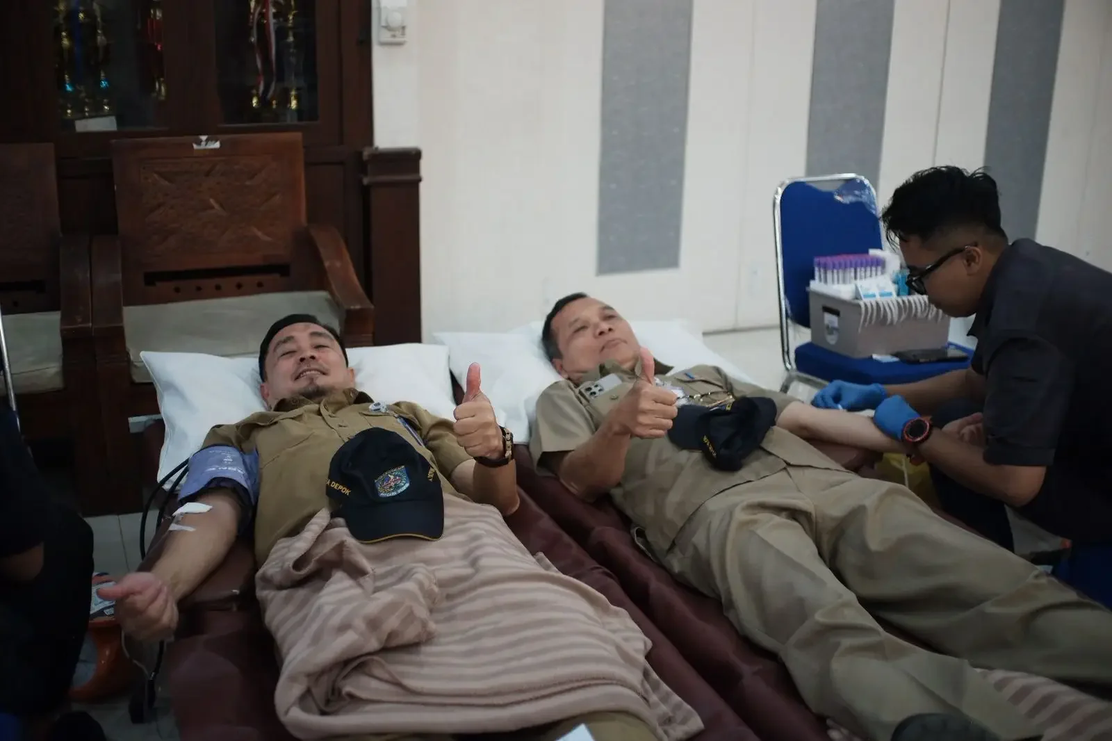 Kegiatan donor darah di Balai Kota Depok. (Foto: Diskominfo Depok)