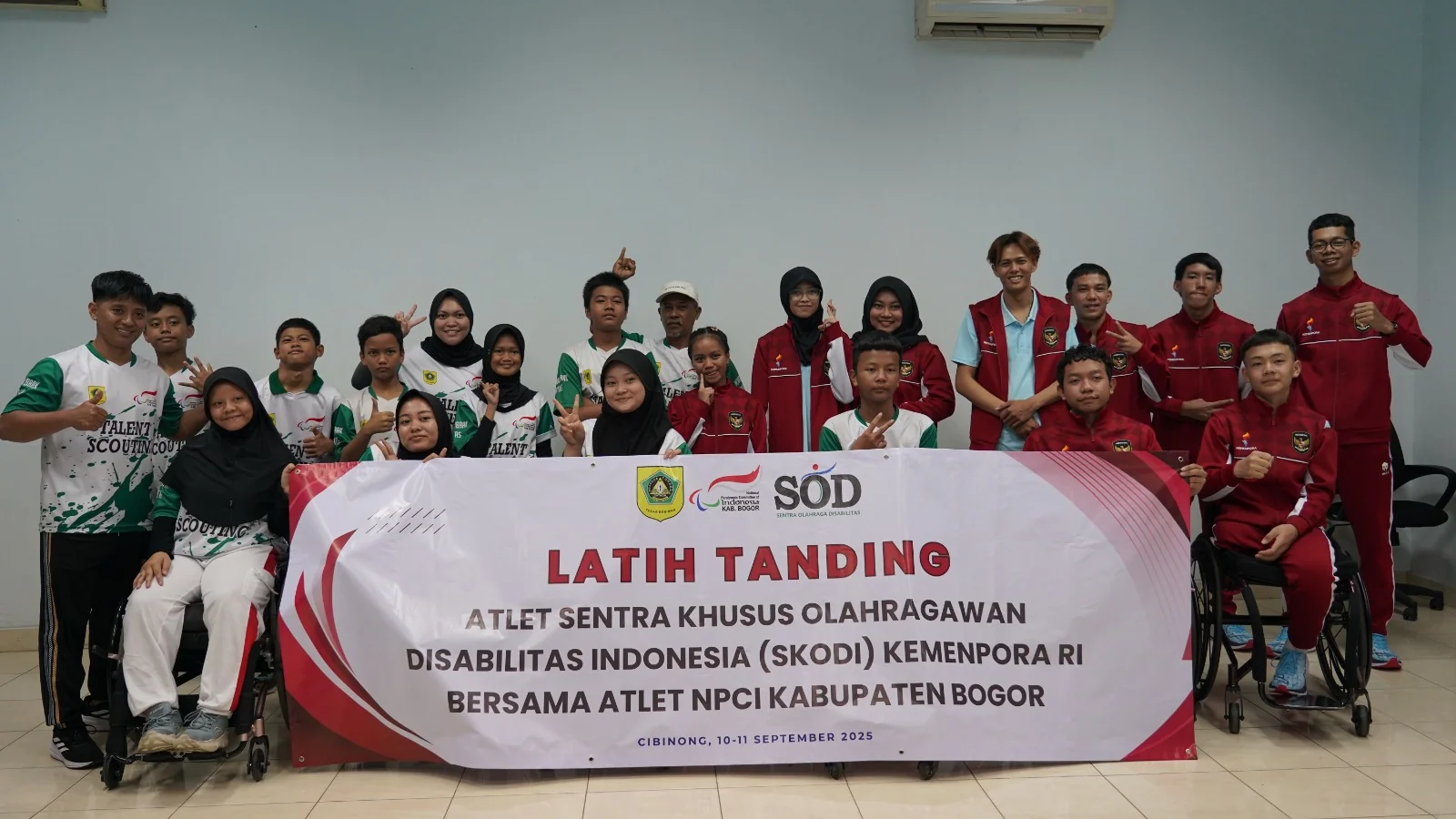 Sentra Olahraga Disabilitas (SOD) Kabupaten Bogor menggelar kegiatan latih tanding bersama.Ist