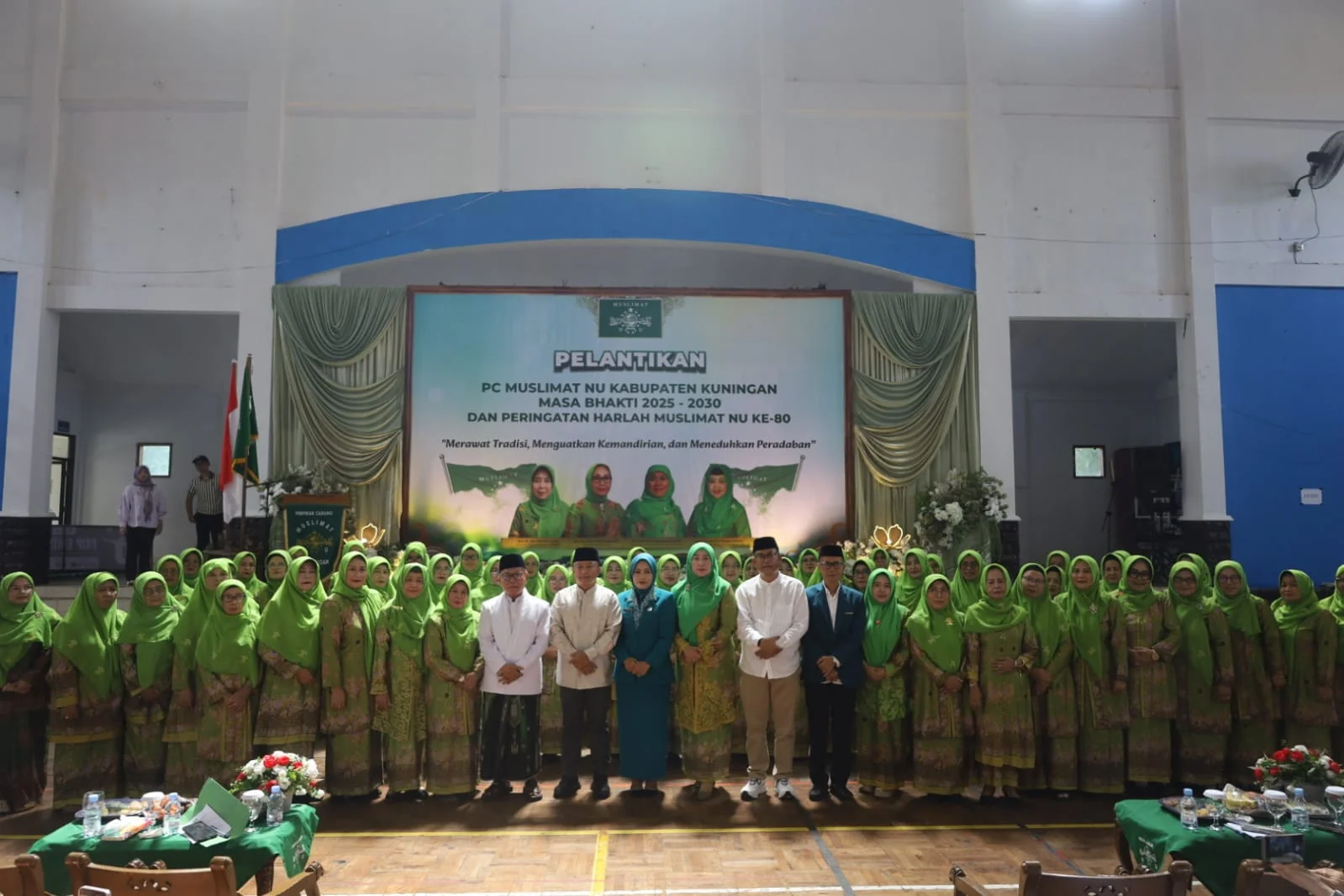 Bupati Kuningan, Dr. H. Dian Rachmat Yanuar, M.Si menghadiri sekaligus memberikan sambutan pada acara Pelantikan Pengurus Cabang Muslimat NU Kabupaten Kuningan Masa Khidmat 2026–2031 dan Peringatan Harlah Muslimat NU ke-80 Tingkat Kabupaten Kuningan.Dok-D