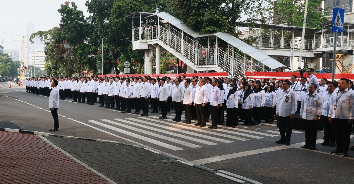 Komisi Pemberantasan Korupsi (KPK) menggelar upacara peringatan Hari Lahir Pancasila pada 1 Juni 2026 di halaman Gedung Merah Putih, Jakarta.Dok-Biro Humas KPK