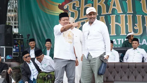 Bupati Sumedang Dony Ahmad Munir menghadiri peringatan Hari Lahir (Harlah) ke-100 Nahdlatul Ulama.Dok-Diskominfosanditik Sumedang