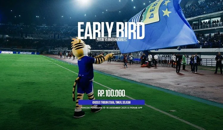 Beli Tiket Persib Bandung vs Bhayangkara FC Rp100 Ribu, Begini Caranya