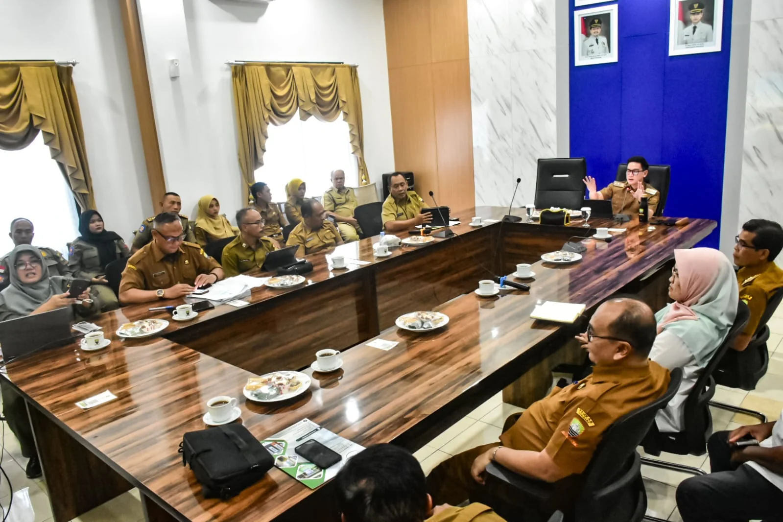 Wakil Bupati Sumedang M. Fajar Aldila saat Rapat Koordinasi Penertiban PKL dan Bangunan Liar.Dok-Diskominfosanditik Sumedang