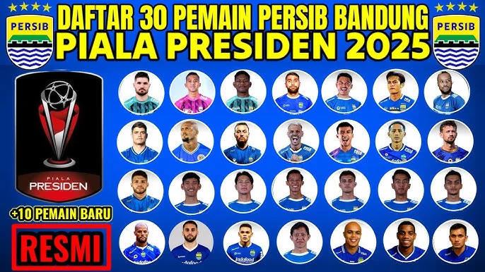 Ini Daftar 30 Pemain Persib Bandung di Piala Presiden 2025
