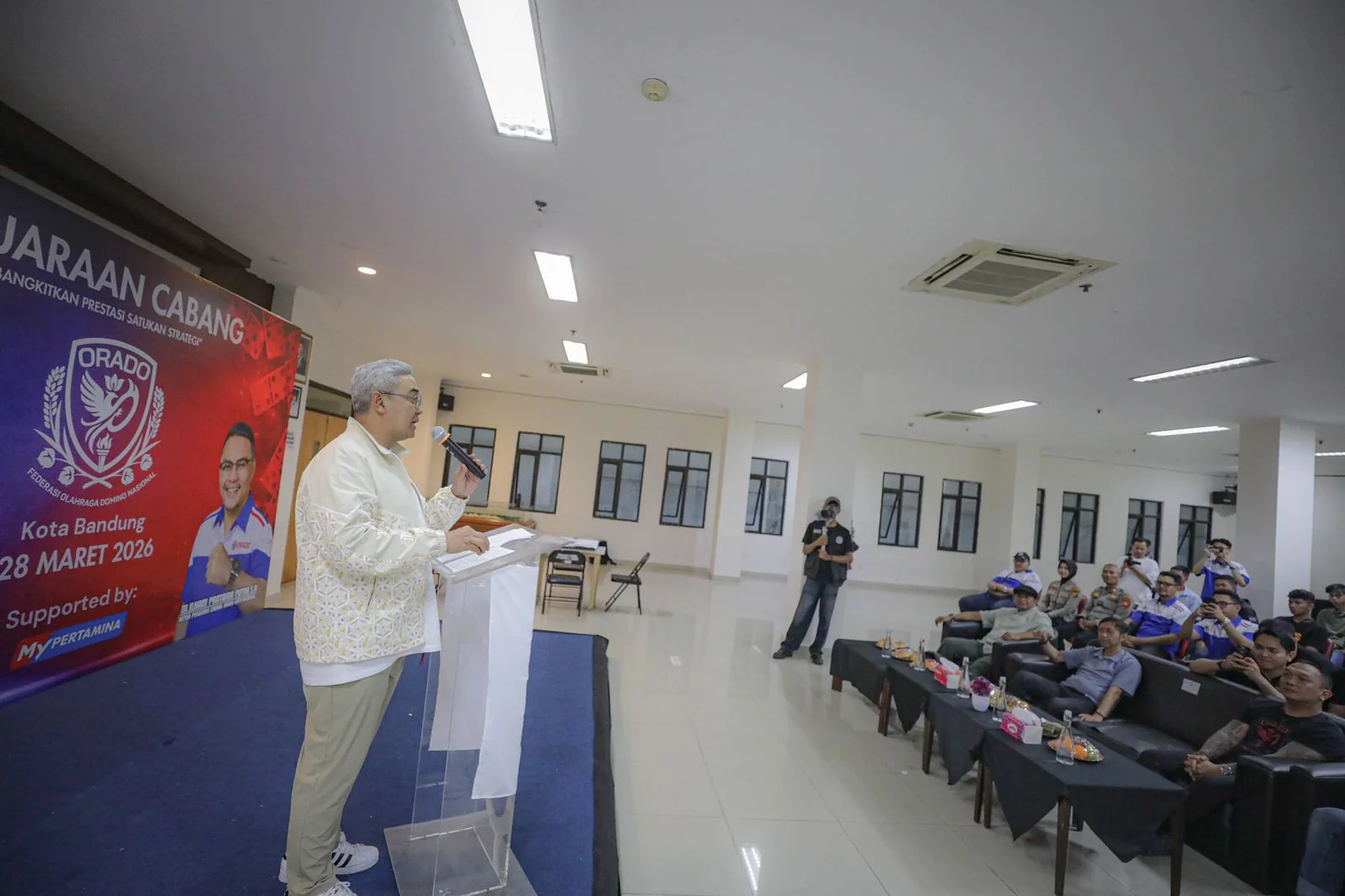 Wali Kota Bandung, Muhammad Farhan, memberikan dukungan penuh terhadap perkembangan olahraga domino.Dok-Diskominfo Kota Bandung