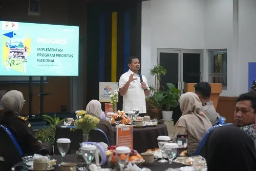 Bupati Sumedang Dony Ahmad Munir saat menghadiri Stakeholders Day Hari Bakti Perbendaharaan ke-22 di Aula KPPN Sumedang.Dok-Diskominfosanditik Sumedang