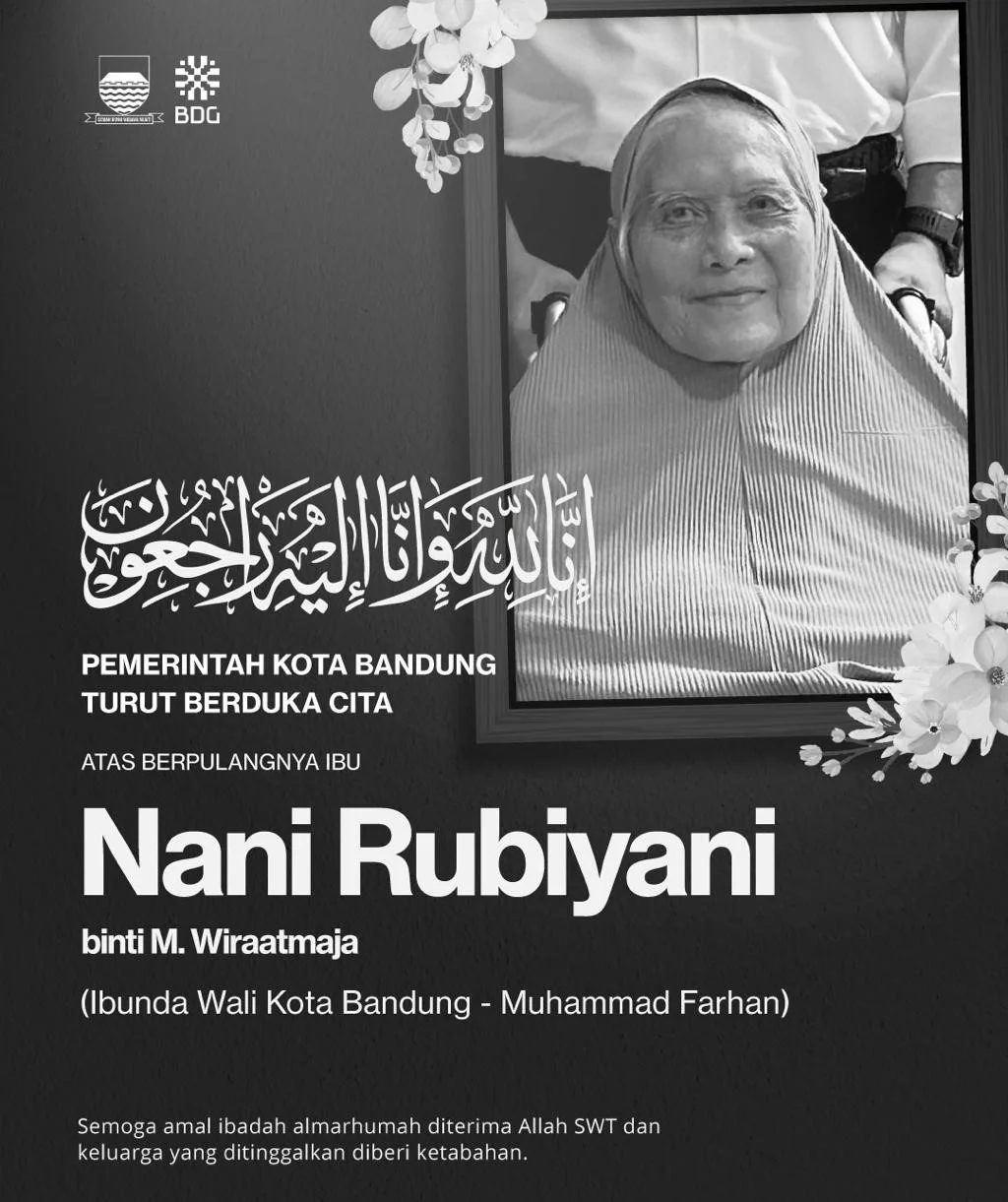 Nani Rubiyani, ibunda dari Wali Kota Bandung, Muhammad Farhan, wafat pada Selasa, 17 Februari 2026 pukul 22.58 WIB di Kota Bogor. Dok-Diskominfo Kota Bandung