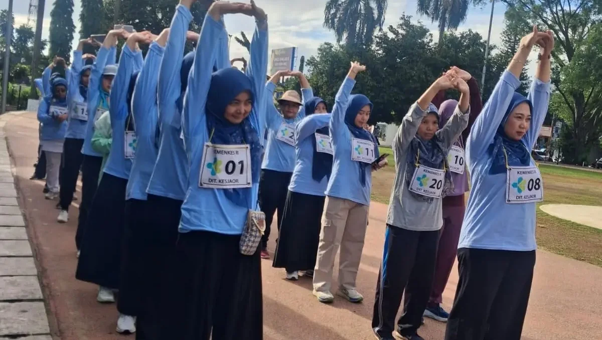 Tes kebugaran yang diikuti ASN dan Non ASN Pemkot Depok. (Foto: Dokumentasi Dinkes Depok).