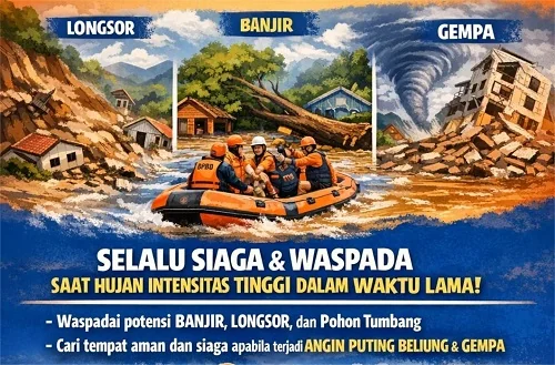 Bupati Sumedang Dony Ahmad Munir, menyampaikan bahwa kewaspadaan menjadi hal utama yang harus dibangun bersama, baik oleh pemerintah daerah maupun masyarakat, guna meminimalkan risiko dan dampak bencana.Dok-Diskominfosanditik Sumedang