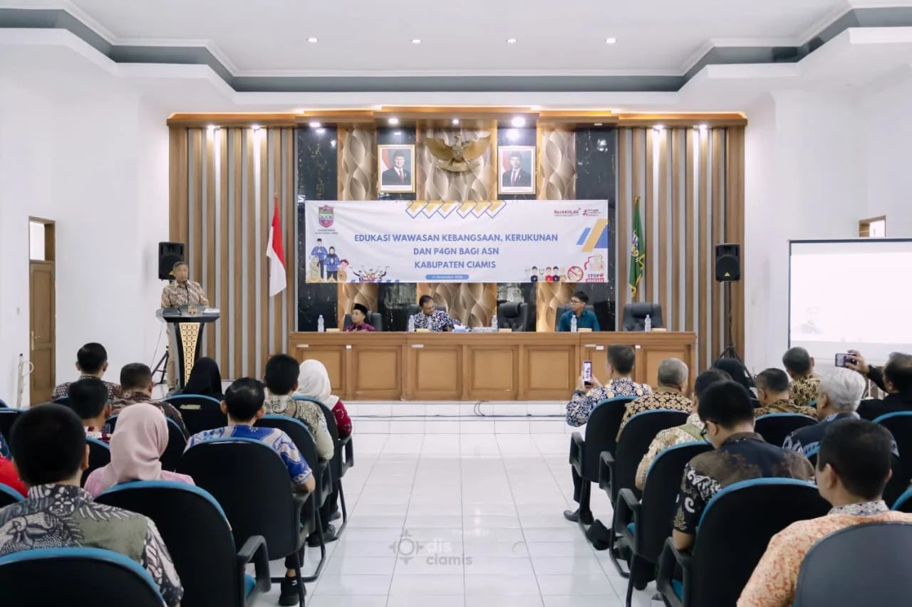 Pemerintah Kabupaten Ciamis melalui Badan Kesatuan Bangsa dan Politik (Bakesbangpol) menggelar kegiatan Edukasi Wawasan Kebangsaan, Kerukunan, dan Pencegahan Pemberantasan Penyalahgunaan dan Peredaran Gelap Narkotika (P4GN).Ist
