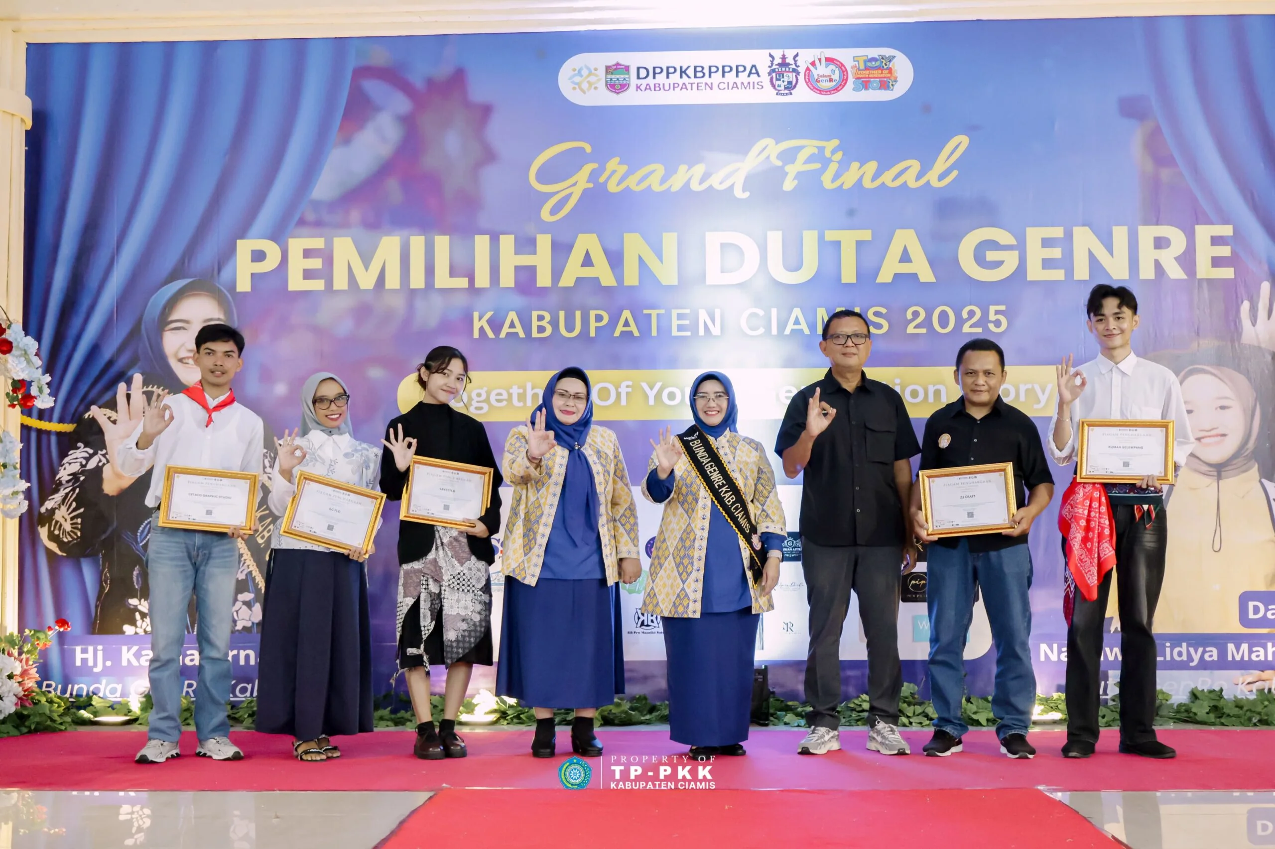 Grand Final Pemilihan Duta Generasi Berencana (Genre) Kabupaten Ciamis Tahun 2025 resmi dibuka oleh Bunda Genre Kabupaten Ciamis, Hj. Kania Ernawati Herdiat.Ist
