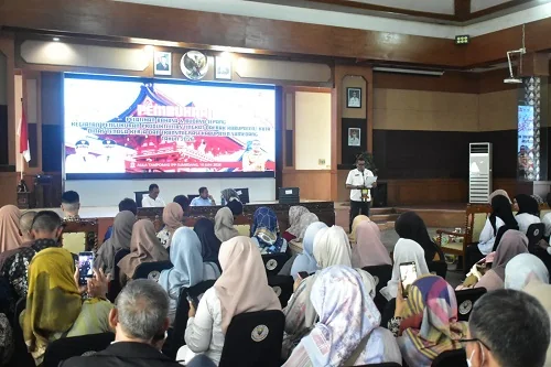 Pelatihan dibuka Bupati Sumedang Dony Ahmad Munir di Aula Tampomas, Pusat Pemerintahan Sumedang.Dok-Diskominfosanditik Sumedang