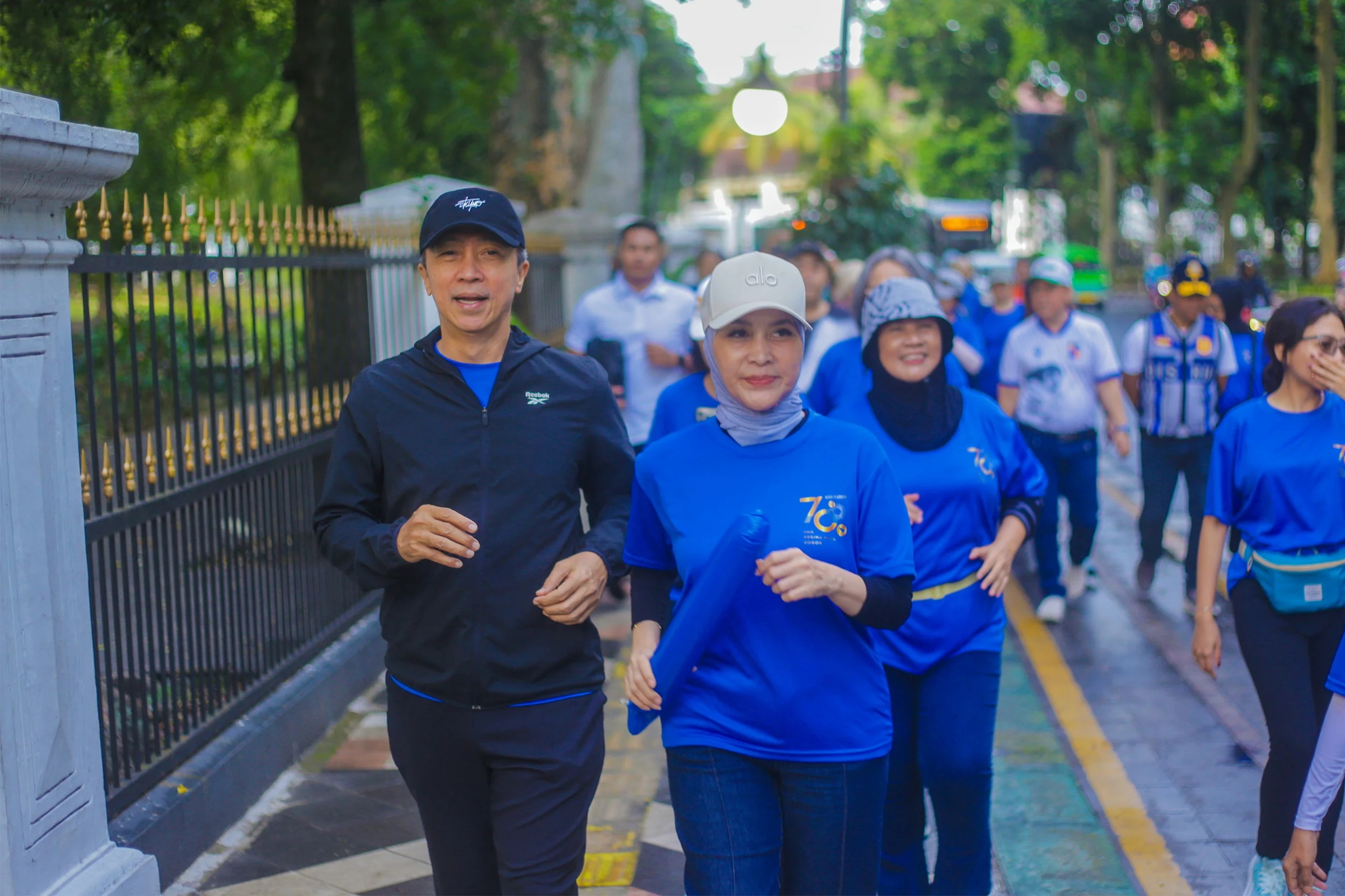 Wali Kota Bogor, Dedie A. Rachim yang didampingi istri, Yantie Rachim di Plaza Balai Kota Bogor.Ist