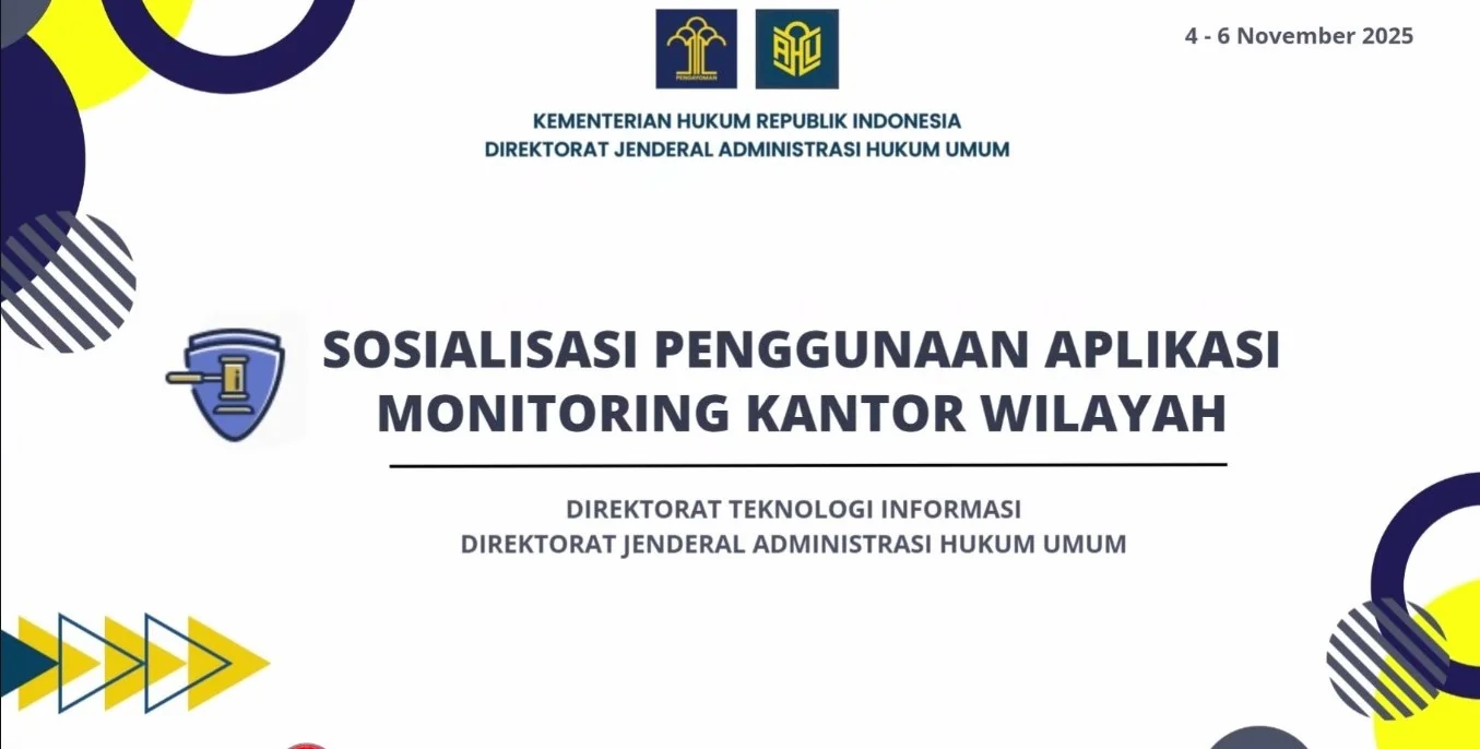 Direktorat Teknologi Informasi Kemenkum mengambil langkah strategis untuk memperkuat tata kelola dan pengawasan layanan dengan meluncurkan "Aplikasi Monitoring Kanwil".Ist