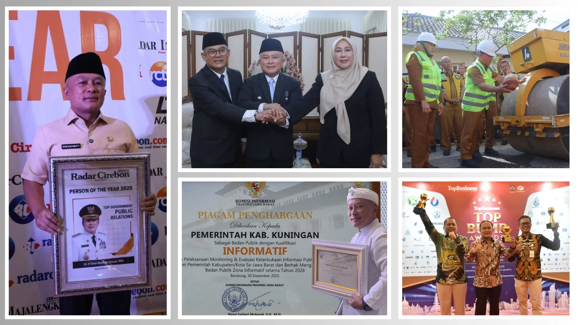Bupati Kuningan Dr. H. Dian Rachmat Yanuar, M.Si bersama Wakil Bupati Hj. Tuti Andriani, S.H., M.Kn. yang mengusung Visi Kuningan MELESAT.Dok-Diskomimfo Kab Kuningan
