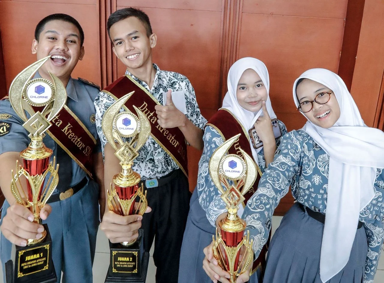 Empat siswa SMK Jabar didaulat sebagai Duta Kreator Affiliate SMK Jabar.Dok-Nizar Humas Disdik Jabar