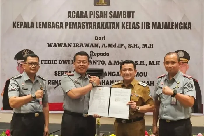Pemerintah Kabupaten (Pemkab) Majalengka menandatangani perjanjian atau MoU dengan Kepala Kanwil Kemenkumham Jawa Barat terkait hibah lahan.