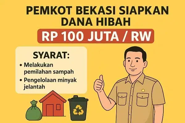Tiap RW di Kota Bekasi Bisa Dapat Hibah Rp 100 Juta Mulai Oktober, Ada Syaratnya