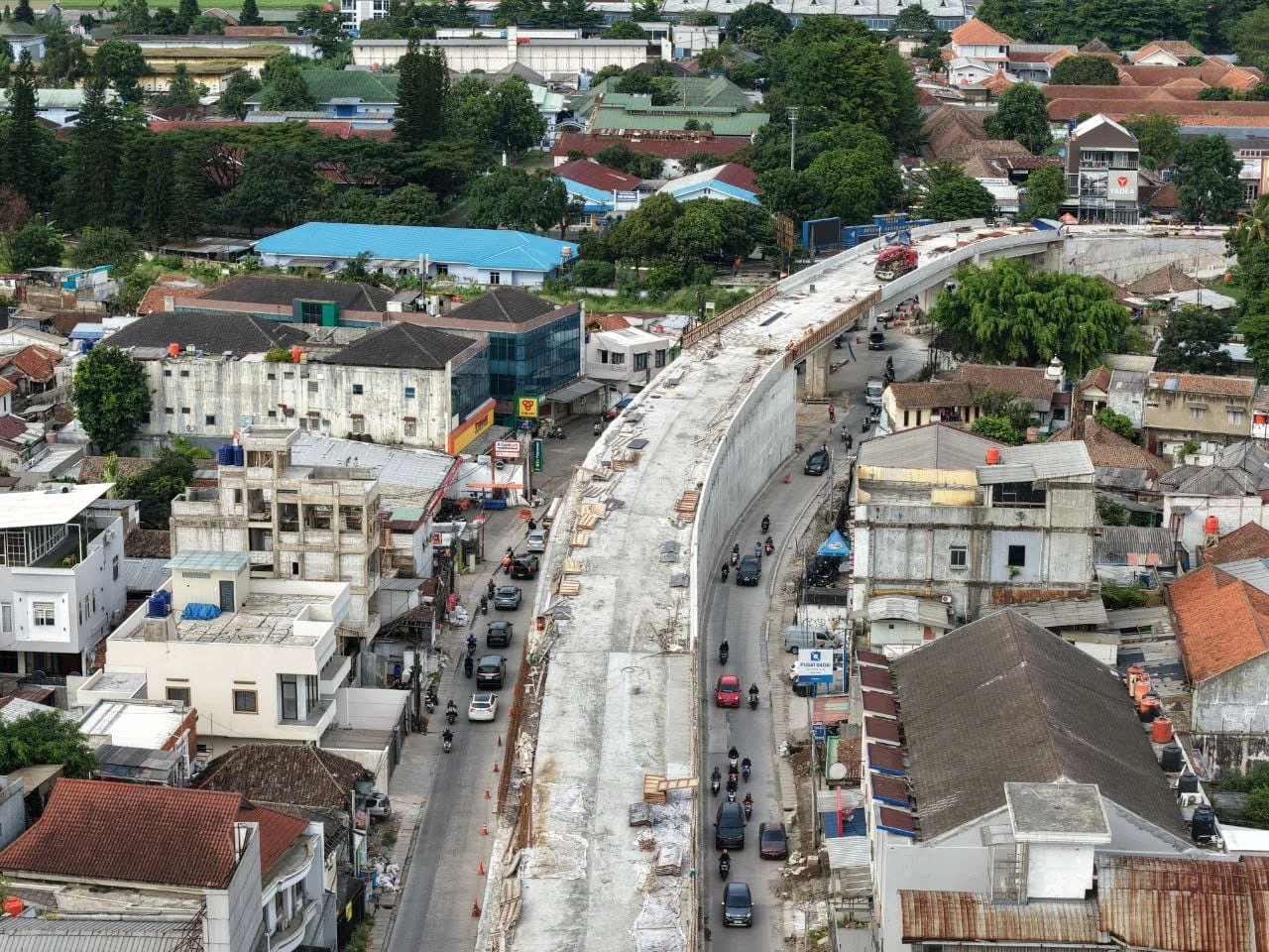 Pembangunan Flyover Nurtanio yang dilakukan oleh Direktorat Jenderal Bina Marga Kementerian Pekerjaan Umum (Kemen PU).Ist