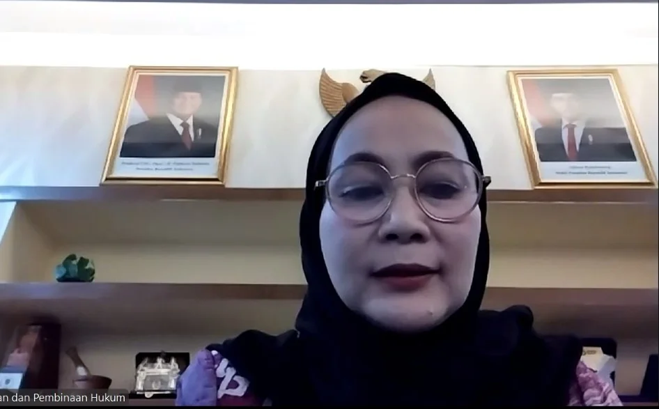 Kepala Divisi Peraturan Perundang-Undangan dan Pembinaan Hukum Funna Maulia Massaile.Ist