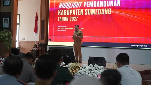 Bupati Sumedang Dony Ahmad Munir saat Musrenbang 2027.Dok-Diskominfosanditik Sumedang