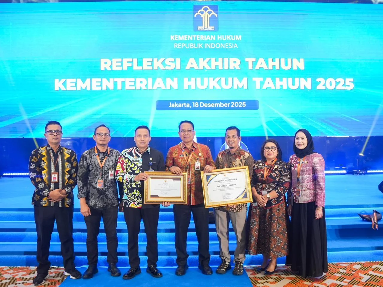 Kepala Kantor Wilayah, Asep Sutandar, yang didampingi oleh Kepala Divisi Pelayanan Hukum, Hemmawati Br Pandia, Kepala Divisi P3H, Funna Maulia Massaile, serta Kepala Bagian Tata Usaha dan Umum, Archie Tigor.Ist