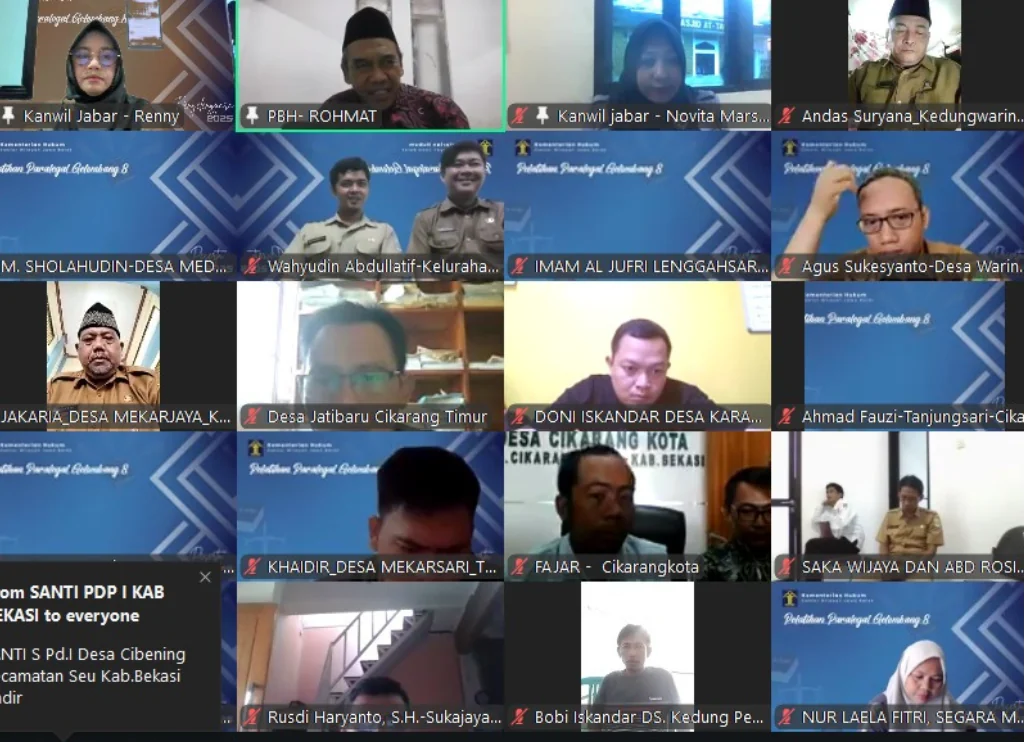 Kantor Wilayah Kementerian Hukum Jawa Barat (Kemenkum Jabar) bekerja sama dengan Yayasan Lembaga Bantuan Hukum (YLBH) Perselisihan Keluarga dan Perceraian Kab. Bekasi .Ist