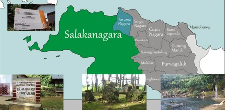 Kekuasaan wilayah Kerajaan Salakanagara, yaitu Teluk Lada (Pandeglang, Banten), Condet (Jakarta), dan Gunung Salak (Bogor).