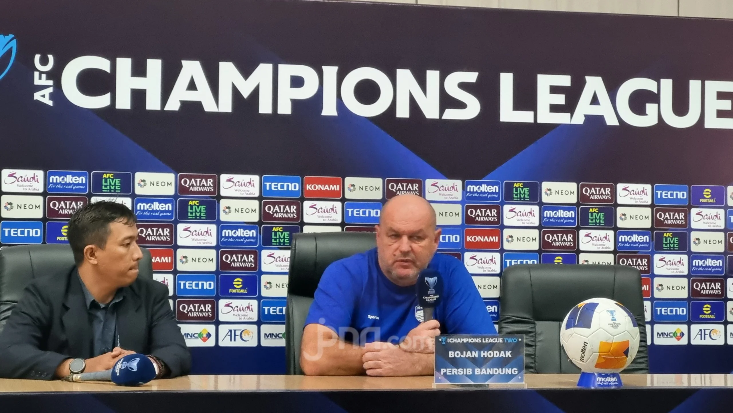 Pelatih Persib Bojan Hodak konferensi pers pasca laga