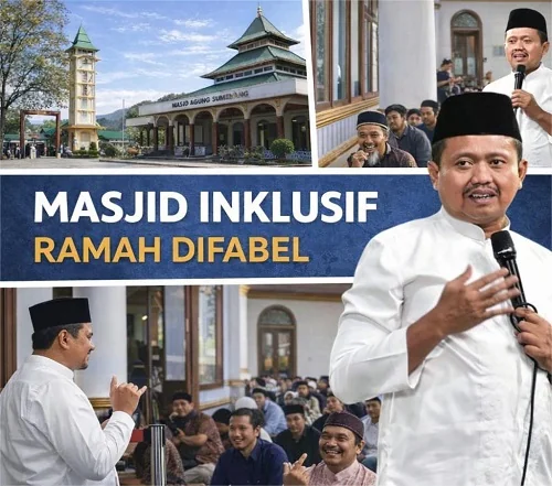 Bupati Sumedang, H. Dony Ahmad Munir, menyampaikan apresiasi tinggi kepada Dewan Kemakmuran Masjid (DKM) Masjid Agung Sumedang atas komitmen dan keistiqomahan dalam mewujudkan masjid yang ramah difabel.Dok-Diskominfosanditik Sumedang