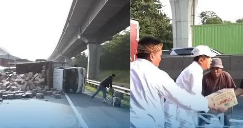 Viral Bantu Evakuasi Truk Terguling di Tol, Dedi Mulyadi: Sudah Kebiasaan Saya