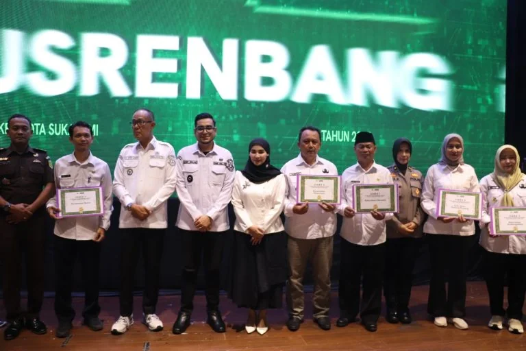Wali Kota Sukabumi Ayep Zaki dalam sambutannya pada Musyawarah Perencanaan Pembangunan (Musrenbang) Tingkat Kota Sukabumi.Dok-Diskominfo Kota Sukabumi
