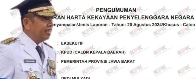 Disorot Nunggak Pajak Mobil Mewah, Ini Kekayaan Gubernur Dedi Mulyadi