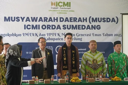Wakil Bupati Sumedang M Fajar Aldilayang ikut hadir di acara ICMI Sumedang.Ist
