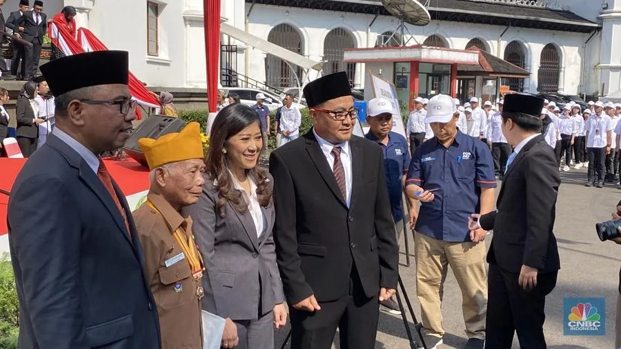 Upacara perayaan Hari Bhakti Postel ke-80 di kota Bandung, Jawa Barat, Dok- CNBC Indonesia