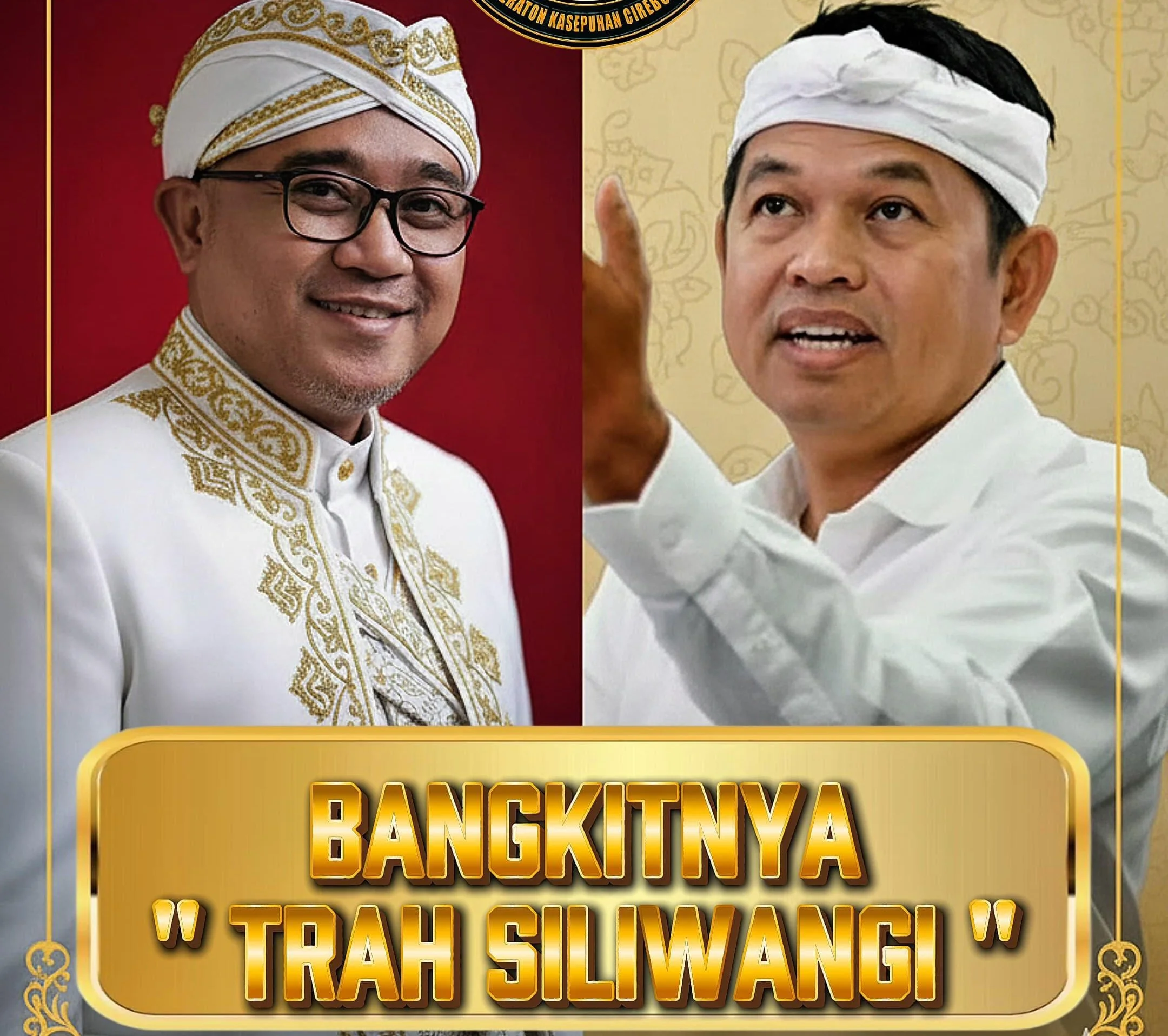 Kanjeng Gusti Sultan Sepuh Cirebon, Pangeran Heru Rusyamsi Arianatareja, S.Psi., M.H., yang dikenal luas dengan julukan Pangeran Kuda Putih dan Guburnur Jabar.Dedi Mulyadi.Ist