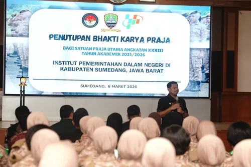 Bhakti Karya Praja (BKP) Institut Pemerintahan Dalam Negeri (IPDN) Angkatan XXXIII di Sumedang ditutup Bupati Sumedang Dony Ahmad Munir, Jumat.Dok-Diskominfosanditik Sumedang