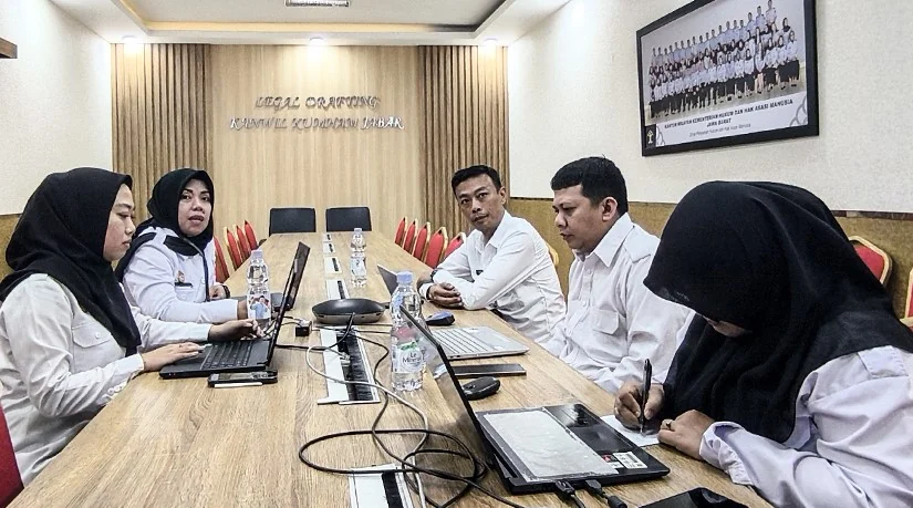 Kanwil Kemenkum Jabar Gelar Rapat Pengharmonisasian terhadap tiga Rancangan Peraturan Bupati Garut.Ist
